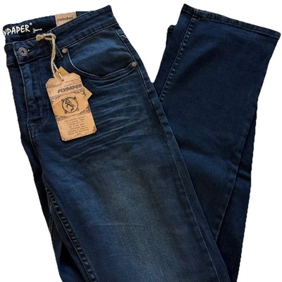 Jeans Flypaper para niños lavado oscuro talla 18 corte recto 93 % algodón azul nuevos con etiquetas Foto 1 de 4
