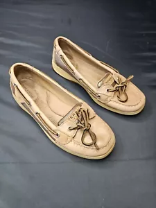 Sperry Top Sider Women's Boat Shoes Size 8.5 M Leather Tan - Picture 1 of 10