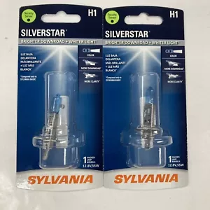 Sylvania Silverstar H1 Pair Set of 2 SINGLE Headlight Bulbs Sealed H1ST.BP NEW - Bild 1 von 5
