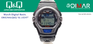 VINTAGE WATCH Q&Q EL LIGHT. 9909, WR. 5m. LAP MEMORY 10.(M102-003) - Imagen 1 de 4