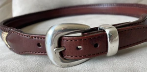 Cinturón de diseño estilo suroeste 36 níquel plata hebilla sin etiquetar para hombre usado en excelente estado - Imagen 1 de 2