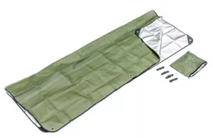 Kit de manta reflectante térmico verde HD de alta resistencia 4 estacas lona solar de emergencia - Imagen 1 de 6
