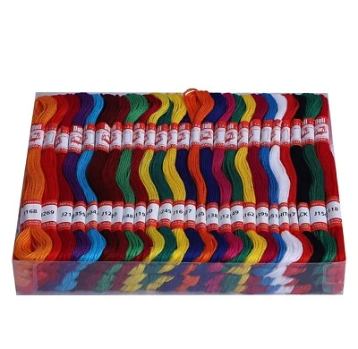 Cotton Embroidery Thread Set (Multicolor, Pack of 50 US - Image 1 of 4