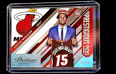 2015 Panini Prestige Престижные Медиаторы Светло-голубой Justise Winslow /99 Новичок RC - Изображение 1 из 4