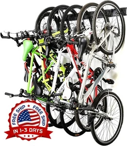 6 Portabicicletas De Montaje En Pared Para Garaje,Gancho Vertical Para Bicicleta - Picture 1 of 8
