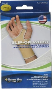Sport Aid SA1361 Slip On Wrist Support Latex Free Large Size Beige Color 1 ct - Picture 1 of 2