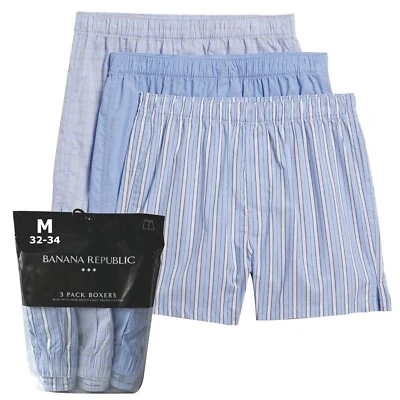 Banana Republic 平角裤 3 双男式中号激情花朵平角短裤 — 第 1/3 张图片