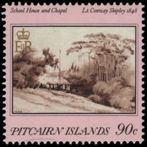 PITCAIRN ISLAND 293 - "School House and Chapel" By Shipley (pa92232) - Picture 1 of 1