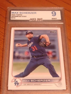 MAX SCHERZER****2022 TOPPS--ADVANCED STATS----MINT 9***METS-TIGERS--Mad Dog - Picture 1 of 2