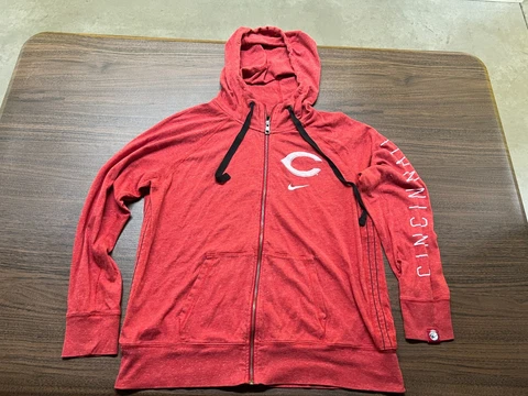 Cincinnati Reds Women's Lightweight Red Hoodie Sweatshirt - Nike - XL Cover