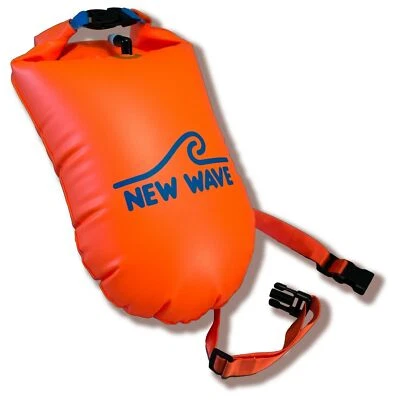 New Wave Swim Buoy for Open Water Swimmers and Triathletes - 20L TPU Orange