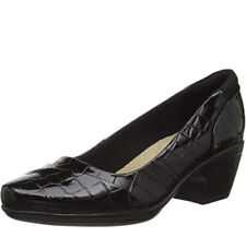 BNIB CLARKS Ladies Emily Alexa Black Croc Slip On Shoes UK 7 D EU 41