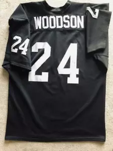 ROD WOODSON Signed HOF 09 BLACK NFL JERSEY JSA G55041 - Picture 1 of 1