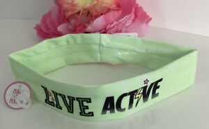Justice Girls Green Head Band Hair Accessory Live Active Athletic Sports Wear