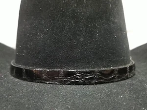 Faux ALLIGATOR HATBAND Black 3/8" LEATHER Buckle Set Western Cowboy Cowgirl Hats - Picture 1 of 19