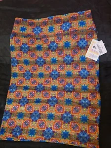 NWT Lularoe Cassie Multicolored Abstract  Print Skirt Size Large - Picture 1 of 5