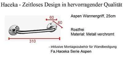 Wannengriff. Metall verchromt rostfrei Fa. Haceka Serie Aspen Neu & OVP - Bild 1 von 2