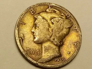 1939-S Mercury Dime Cud Error Obverse. - Picture 1 of 11
