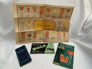 Mixed Lot of 4 Vintage Drink Recipe Barguides Bols Fleischmans and Bellows - Picture 1 of 8