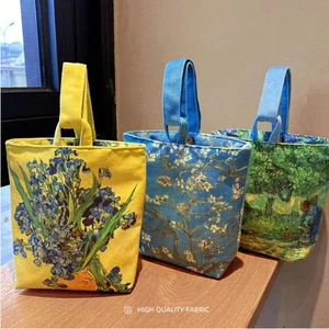 Large Capacity Tote Bag Knitted Painting Handbag Shoulder Bag Women Girls - Picture 1 of 8
