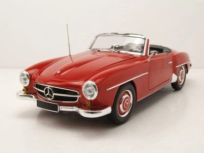 Mercedes 190 Sl Cabrio W121 1955 Rosso Modellino Auto 1:18 Minichamps - Immagine 1 di 4