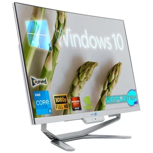 All in One I5 24" Curved Windows 10 RAM 8 GB SSD 240 GB Desktop Editing Gaming - Picture 1 of 9