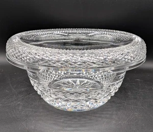Vintage Waterford Heritage Collection Large Roll Edge Cut Crystal Bowl, EUC ~10" - Picture 1 of 14