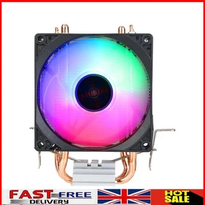 RGB CPU Cooler 2 Heat Pipe 9cm CPU Cooler Fan Computer Accessories for INTEL AMD - Afbeelding 1 van 12