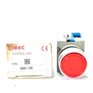 IDEC ABW110R PUSH BUTTON F22MM MOMENTARY METAL ROUND LOT OF 3 NEW - Picture 1 of 11