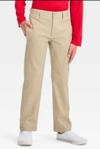 Cat & Jack Boys' Straight Fit Back to School Uniform Pants NWT 18 Husky - Picture 1 of 21
