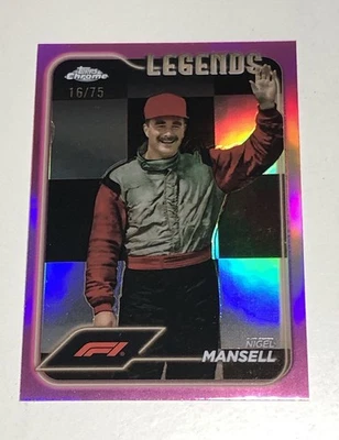 2024 Topps Chrome Formula 1 Nigel Mansell LEGENDS Pink/75 - Image 1 of 2