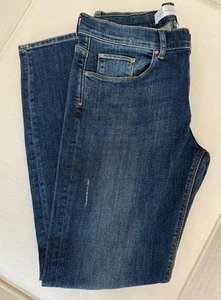 Victoria Beckham Jeans VB103 Indigo Blue Straight Leg Size 28” NEW WITHOUT TAGS - Picture 1 of 18