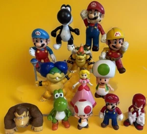 Super Mario 2”-4” Lot Figures Loose Donkey Kong Mario Princess Yoshi Bowser Set - Picture 1 of 6