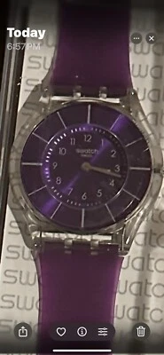 Фиолетовые ультратонкие женские часы SWATCH l SFK365 - Изображение 1 из 4