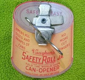 BRAND NEW!! Vaughan's Safety Roll Jr MANUAL CAN OPENER w PACKAGING - Picture 1 of 5