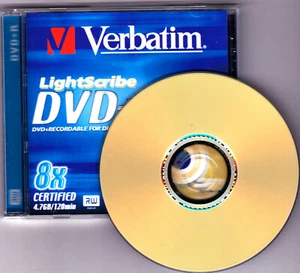Verbatim Lightscribe DVD + R 1 Stück Neu - Bild 1 von 2