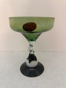 Don Pablos - Margarita Glass - 2000 Millenium Edition Hand Blown - Green/Black - Picture 1 of 5