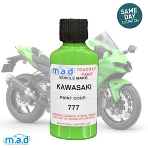 KAWASAKI 777 PAINT TOUCH UP KIT 30ML LIME GREEN MOTORBIKE BIKE REPAIR SCRATCH UK - Picture 1 of 11