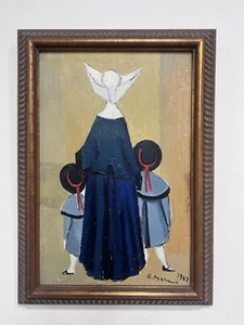 Signed Rodolpho Marma - Monachina 1967 Original Oil Painting on Board - Picture 1 of 13