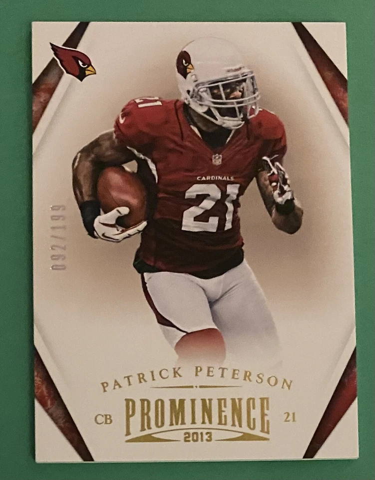 2013 Panini Prominence Gold /199 Patrick Peterson #3 Arizona Cardinals - Image 1 of 2