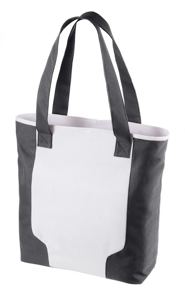 HALFAR SYSTEM Shopper Einkaufstasche Tasche Bag Umhängetasche Polyester Weiß / Anthrazit