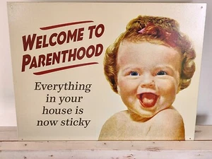 Welcome To Parenthood Metal Tin Sign Garage Art Man Cave She Shed - Picture 1 of 1
