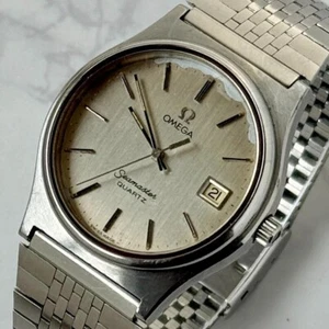 OMEGA Seamaster Reloj Hombre Cuarzo Esfera Plateada Chatarra U2578 de JAPÓN Artículo Usado - Imagen 1 de 10