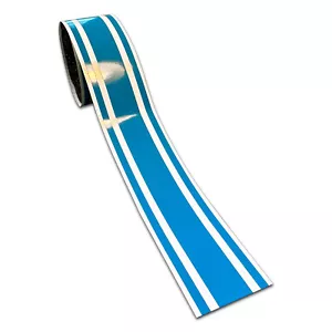 2" Light Blue Glossy Vinyl Racing Stripes Decal Trailer Boat Windows Pinstripes - Picture 1 of 2