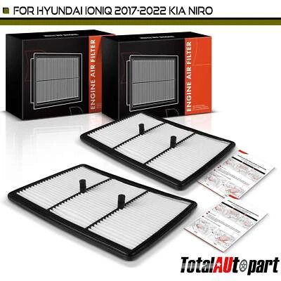 2x Filtro de aire del motor para Hyundai Ioniq 2017 2018 2019 2020 2021 2022 Kia Niro Foto 1 de 4