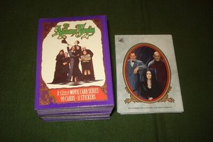 1991 TOPPS THE ADDAMS FAMILY 99 CARD SET WITH 11 STICKERS, NM-M, MOVIE RELATED