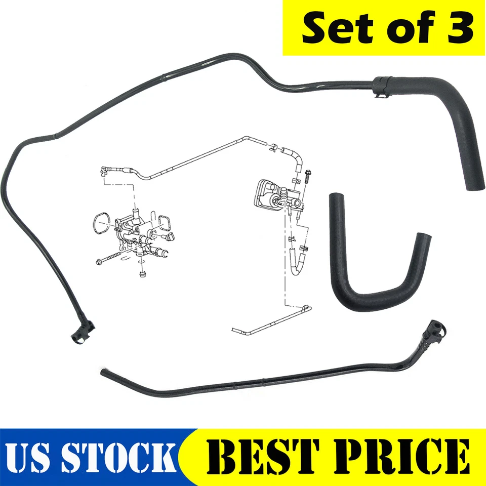 Juego de 3 mangueras de tubo de entrada de salida de calentador de cuerpo de acelerador para CHEVY Aveo Pontiac G3 1,6 L Foto 1 de 4