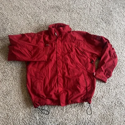 Vintage Chaps by Ralph Lauren Zip Up Windbreaker Jacket Red Nylon Sz Large - Image 1 of 4
