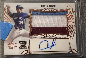 2021 Leaf Trinity RPA Patch Andrew Painter RC AUTO Phillies - Picture 1 of 1