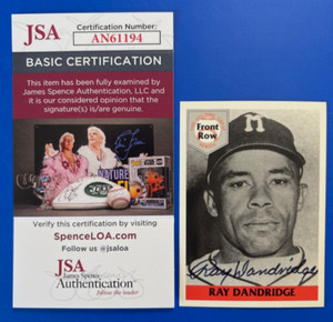 1992 Front Row Ray Dandridge Signed Baseball Card #1 JSA AN61194